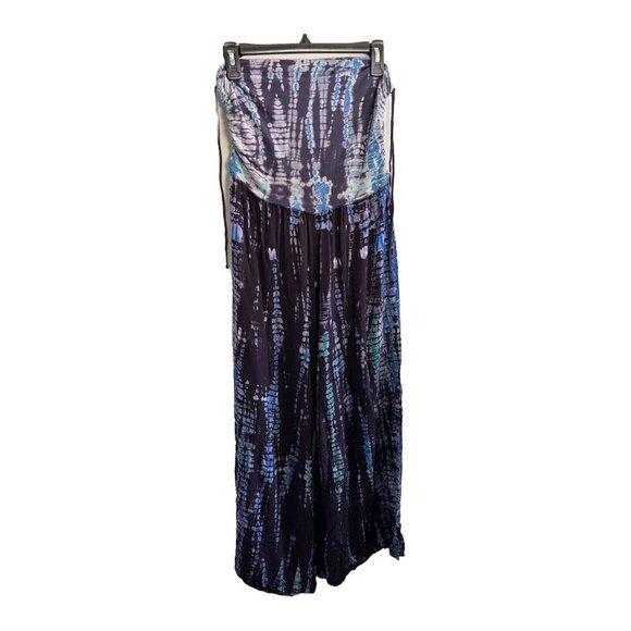 Hard Tail Forever Tie Dye Strapless Jumpsuit Women Large - Picture 1 of 11